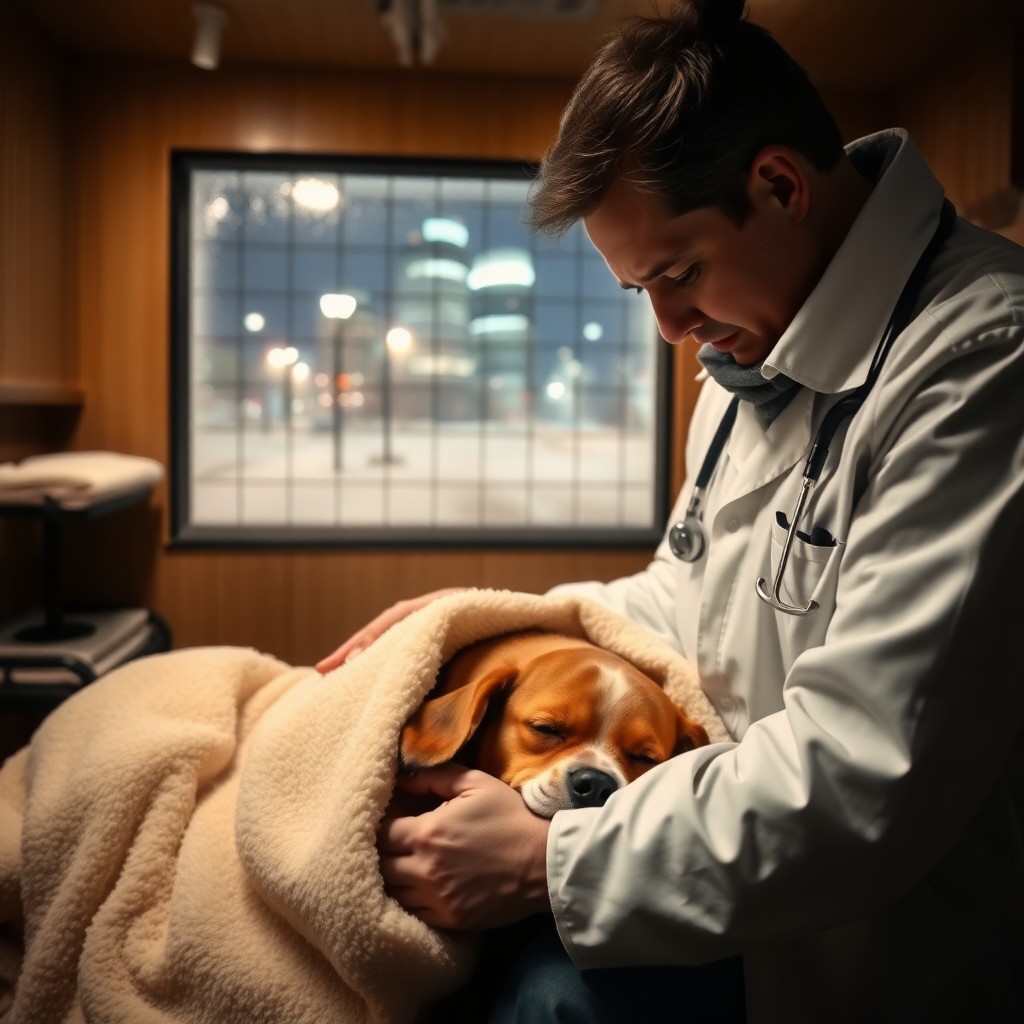 Onde os cães devem dormir no frio