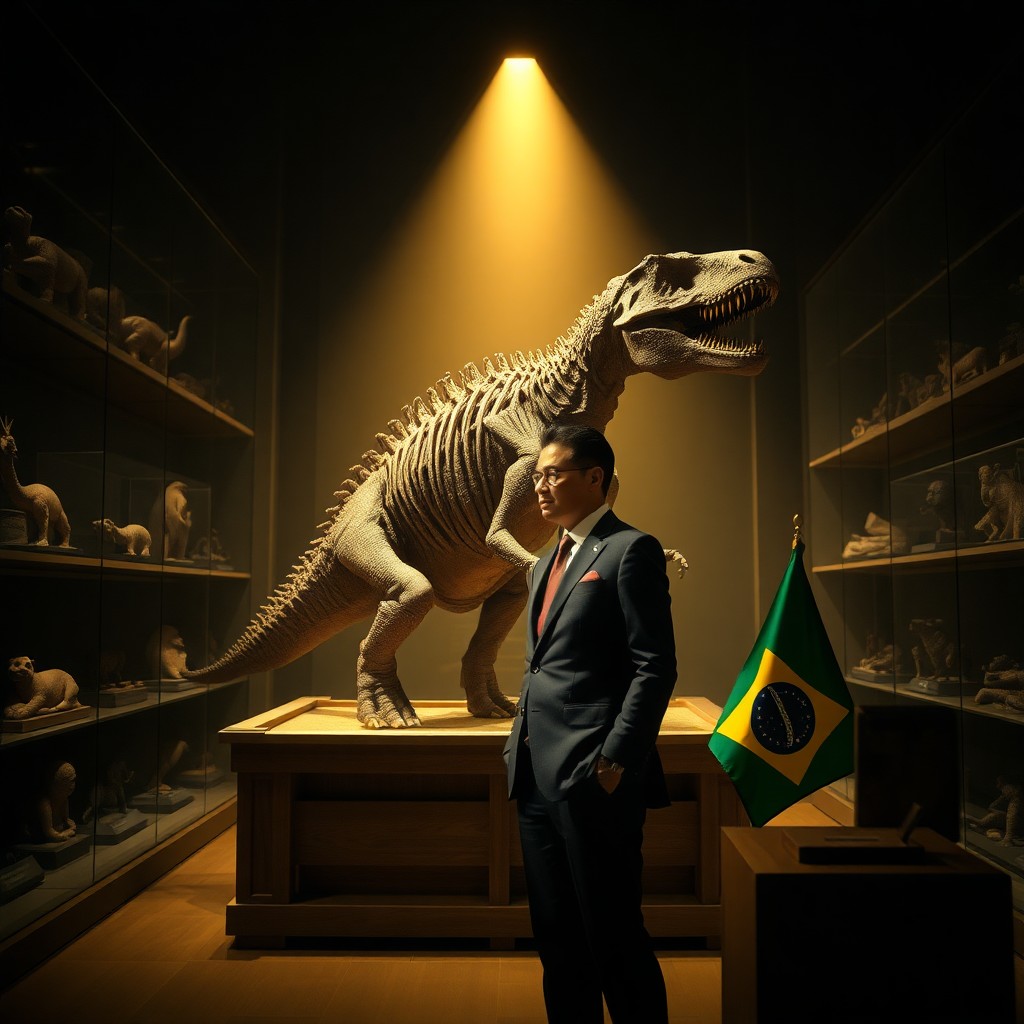 Brasil quer recuperar dinossauros e patrimônios em 14 países