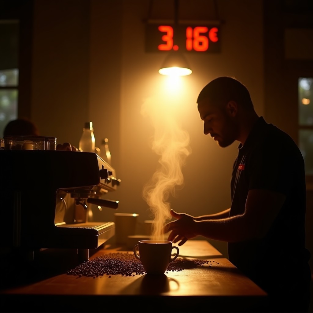 Café arábica dispara 3.16σ acima da média, o que isso significa
