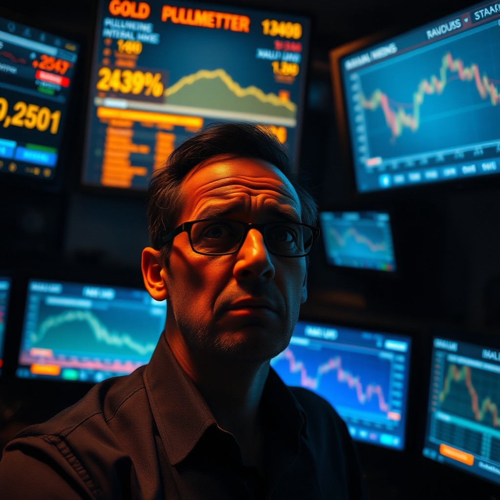 Ouro cai para mínimo semanal