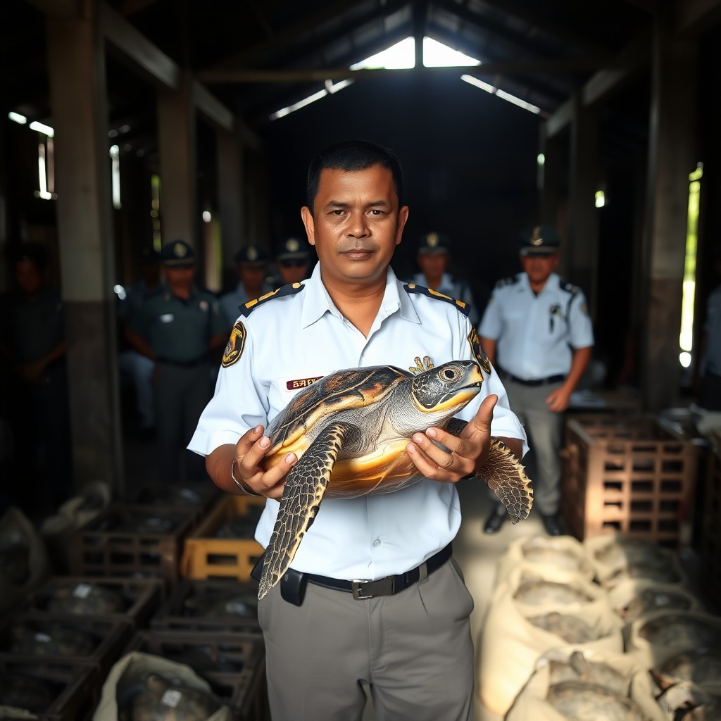 Polícia indonésia desmantela rede de contrabando de tartarugas em Bali