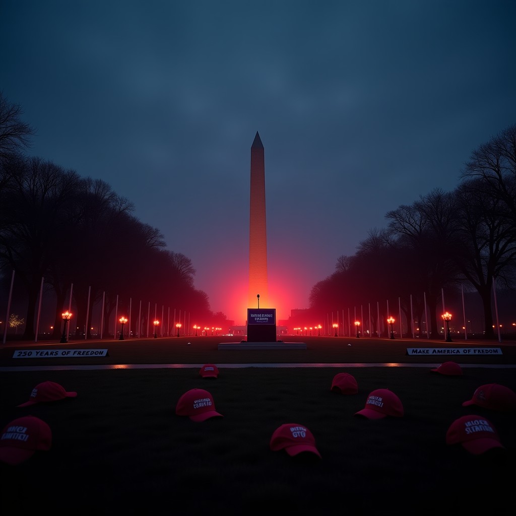 Trump transforma comemoração do 250º aniversário dos EUA em comício de campanha