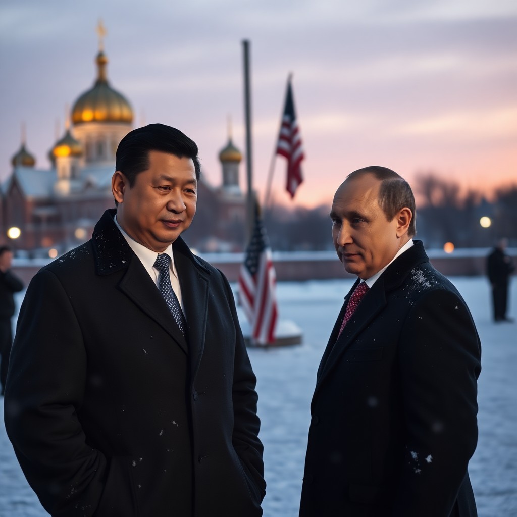 Xi com Putin: mais do dobro dos encontros com líderes dos EUA