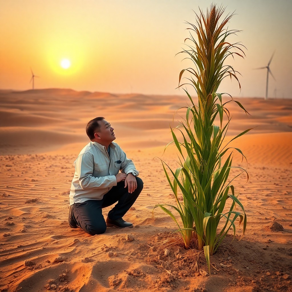 China Cultiva Trigo-Rozde Gigantesco em Desertos do Oeste