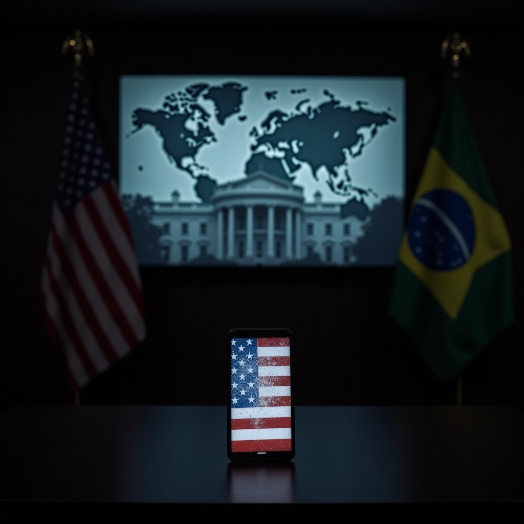 Celular do Trump chega com erro na bandeira dos EUA na traseira
